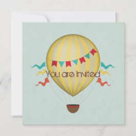 Invitación Baby Shower de globo aerostático