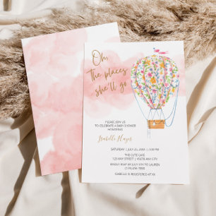 Invitación Baby Shower de globo aerostático