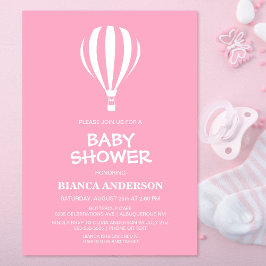 Invitación Baby Shower de globo aerostático simple