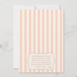 Invitación Baby Shower de Golden Retriever con Rayas Rosadas