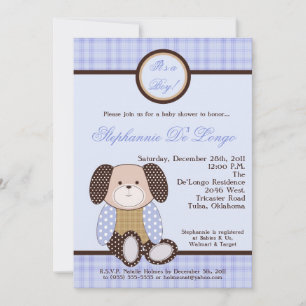 Invitación Baby Shower de Graham Crackers Boy Blue