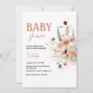 Invitación Baby Shower de Grass Pampas