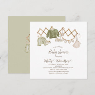 Invitación Baby Shower de Guardería Boho Neutral en cuanto al