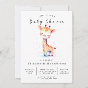 Invitación Baby Shower de guirafa rusa en línea