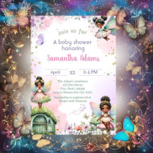 Baby Shower de hadas afroamericanas