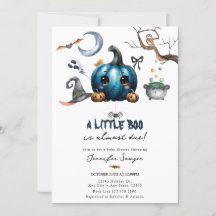 Baby Shower de Halloween | Calabaza azul