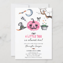 Baby Shower de Halloween | Calabaza rosa