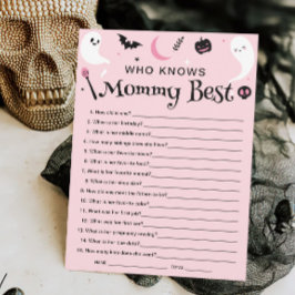 Invitación Baby Shower de Halloween que conoce la mejor carta