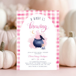 Invitación Baby Shower de Halloween rosa