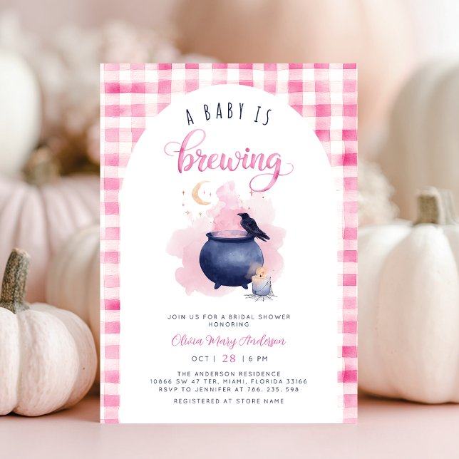 Invitación Baby Shower de Halloween rosa (Subido por el creador)