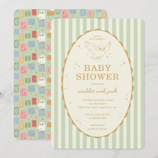 Invitación Baby Shower de Harry Potter Hedwig Neutral en cuan