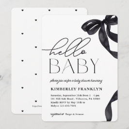 Invitación Baby Shower de Hello Baby Bow moderna