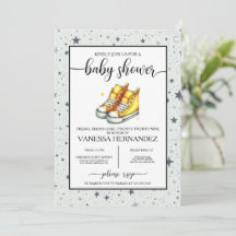 Baby Shower de High Tops para bebé amarillo