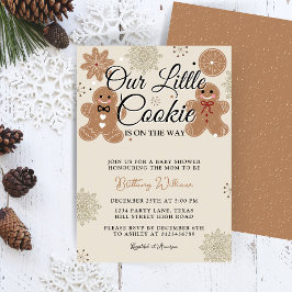 Invitación Baby Shower de Holiday Gingerbread | Little Cookie