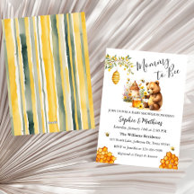 Invitación Baby Shower de Honey Bee Cute Bear