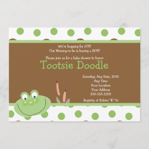 Invitación Baby Shower de HOPPY FROG Froggy