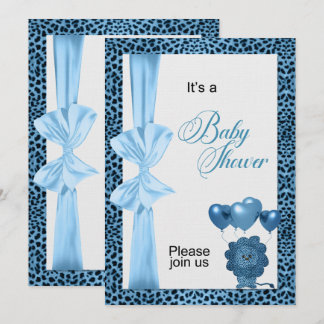 Invitación Baby Shower de impresión con queso azul