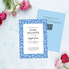 Invitación Baby Shower de impresión de animales de leopardo a