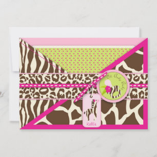 Invitación Baby Shower de impresión de Safari Zebra & Pacifie
