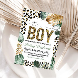 Invitación Baby Shower de impresión Leopard