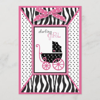 Invitación Baby Shower de impresión y portadora de