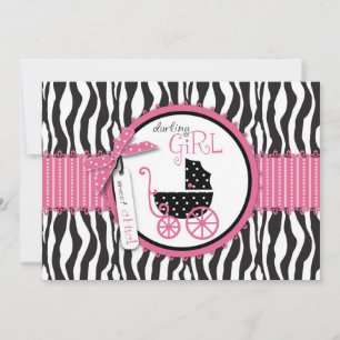 Invitación Baby Shower de impresión y portadora de