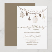 Baby Shower de invierno de Feliz Navidades