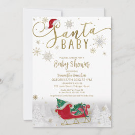 Invitación Baby Shower de invierno de Navidades de bebé de Sa