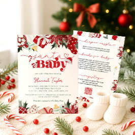 Invitación Baby Shower de invierno de Navidades de bebé de Sa