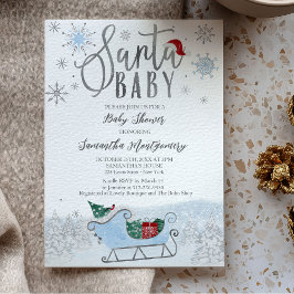 Invitación Baby Shower de invierno de Navidades de bebé de Sa