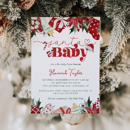 Invitación Baby Shower de invierno de Navidades de bebé de Sa