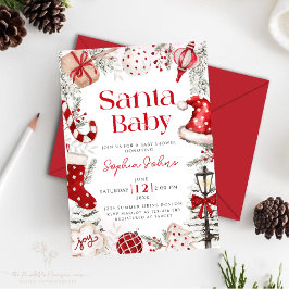 Invitación Baby Shower de invierno de Navidades de bebé de Sa