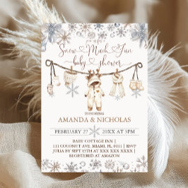 Invitación Baby Shower de invierno de Snow Many Diun