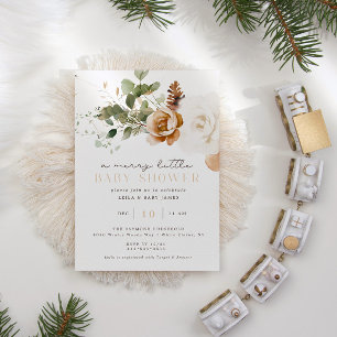 Invitación Baby Shower de invierno de unos Navidades muy amab