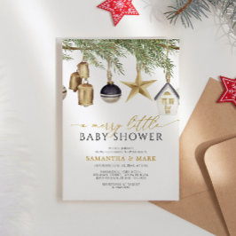 Invitación Baby Shower de invierno de unos Navidades muy amab
