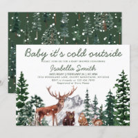 Baby Shower de invierno de Woodland Animal