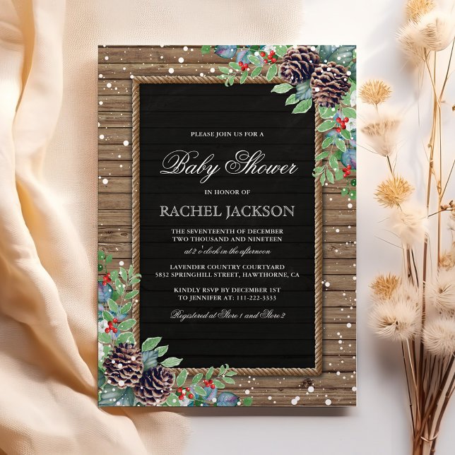 Invitación Baby Shower de invierno para Navidades de países r (Subido por el creador)