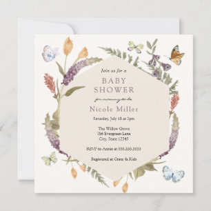 Invitación Baby Shower de Jardín de flores de mari