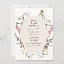 Invitación Baby Shower de Jardín de flores de mari