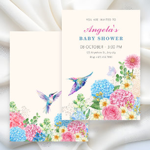 Invitación Baby shower de jardín floral