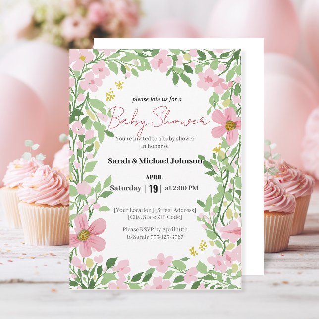 Invitación Baby Shower de jardín natural (Subido por el creador)