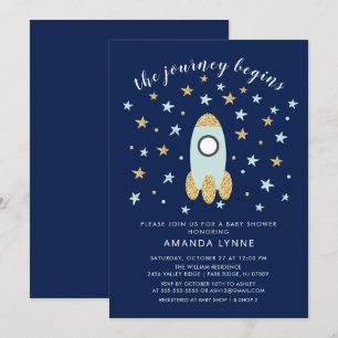 Invitación Baby Shower de journey comenzó a los co