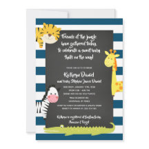 Baby Shower de Jungle Boy Animal Chalkboard
