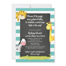 Baby Shower de Jungle Boy Animal Chalkboard