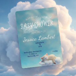 Invitación Baby Shower De Kitten In The Clouds
