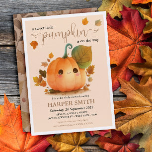 Invitación Baby Shower de la caída de la calabaza dulce