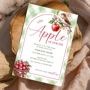 Invitación Baby Shower De La Caída Rústica De Apple De Nuestr