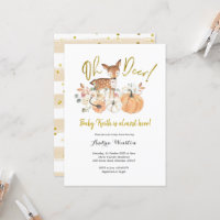 Invitación Baby Shower de la calabaza de ciervo
