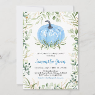 Invitación Baby Shower de la Calabaza de Verdor
