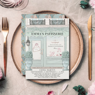 Invitación Baby Shower de la camioneta verde de la panadería 